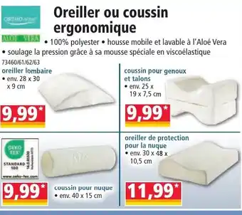 Norma Oreiller ou coussin ergonomique offre