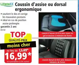 Norma Coussin d'assise ou dorsal ergonomique offre