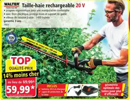 Norma WALTER Taille-haie rechargeable 20 V offre