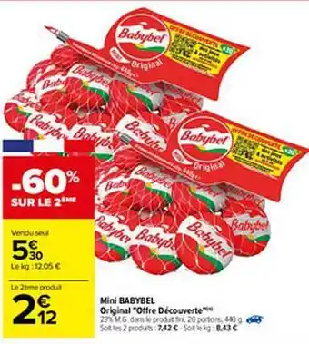 Carrefour Mini Babybel Original offre