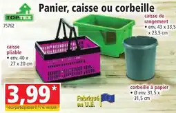 Norma Panier, caisse ou corbeille offre