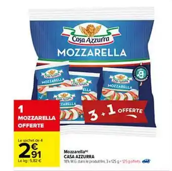 Carrefour Mozzarella Casa Azzurra offre