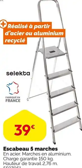 Weldom Escabeau 5 marches offre