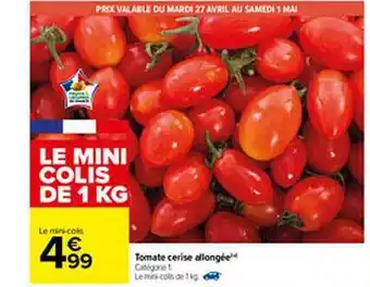 Carrefour Tomate Cerise Allongée offre