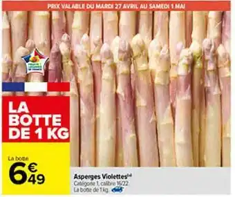 Carrefour Asperges Violettes offre