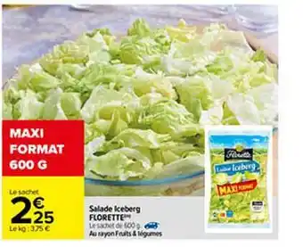Carrefour Salade Iceberg Florette offre