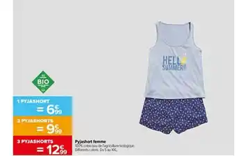 Carrefour Pyjashort Femme offre