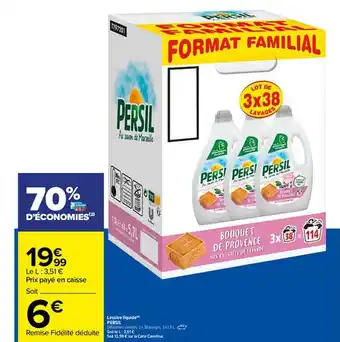 Carrefour Lessive Liquide Persil offre
