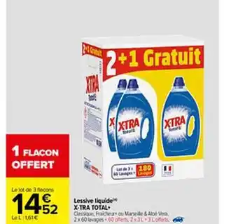Carrefour Lessive Liquide X-tra Total offre