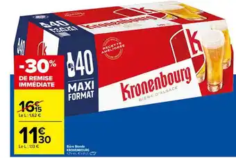 Carrefour Bière Blonde Kronenbourg offre