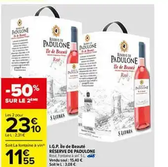Carrefour I.g.p. île De Beauté Réserve De Padulone offre