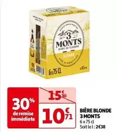Auchan 3 monts - bière blonde offre
