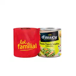 Carrefour Market D'AUCY Petits pois & carottes extra-fins Lot Familial offre