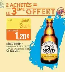 Match 3 monts - bière offre