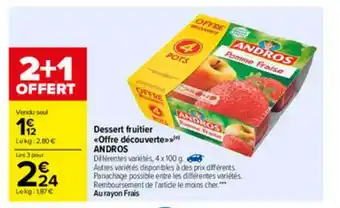 Carrefour Dessert Fruitier «offre Découverte» Andros offre