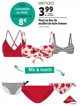 Lidl Esmara - haut ou bas de maillot de bain femme offre