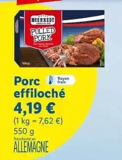 Lidl Mcennedy - porc effiloché offre