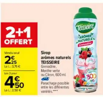 Carrefour Sirop Arômes Naturels Teisseire offre