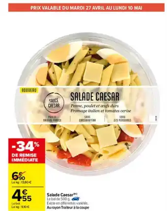 Carrefour Salade Caesar offre