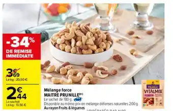 Carrefour Mélange Force Maître Prunille offre