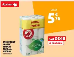 Auchan ESSUIE TOUT CLASSIC FORMAT FAMILIAL AUCHAN offre