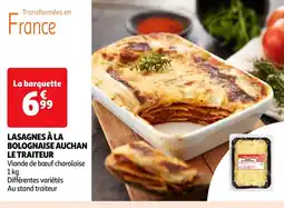 Auchan LASAGNES À LA BOLOGNAISE AUCHAN LE TRAITEUR offre