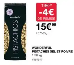 Costco WONDERFUL PISTACHES SEL ET POIVRE offre