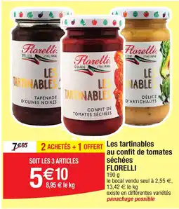 Les tartinables au confit de tomates séchées FLORELLI