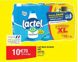 Migros Lait demi écrémé UHT LACTEL offre