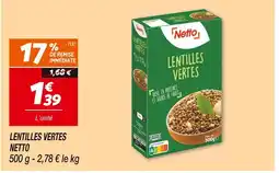 Netto NETTO LENTILLES VERTES offre