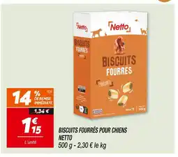 Netto NETTO BISCUITS FOURRÉS POUR CHIENS offre