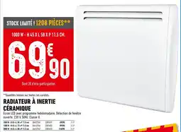 Brico Cash RADIATEUR À INERTIE CÉRAMIQUE offre