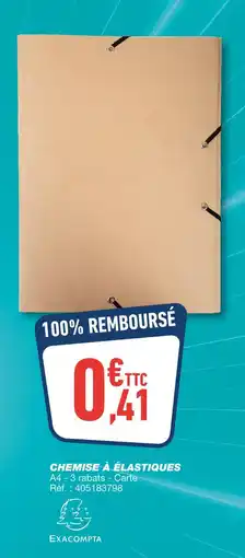 Bureau Vallée Exacompta CHEMISE À ÉLASTIQUES offre