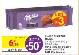 Intermarché MILKA CHOCO SUPRÊME offre