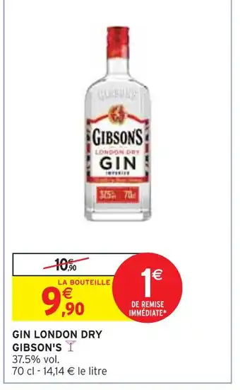 Intermarché GIBSON'S GIN LONDON DRY offre