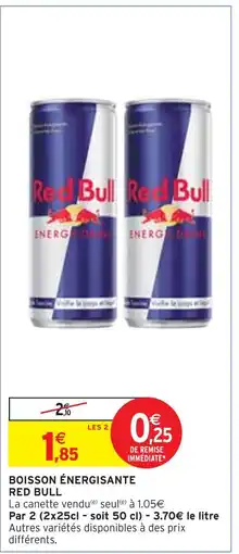 Intermarché RED BULL BOISSON ÉNERGISANTE offre