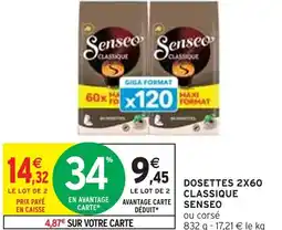 SENSEO DOSETTES 2X60 CLASSIQUE