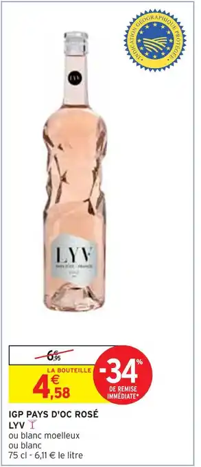 Intermarché LYV IGP PAYS D'OC ROSÉ offre