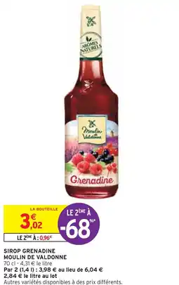 Intermarché MOULIN DE VALDONNE SIROP GRENADINE offre