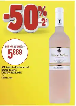 Casino Supermarchés CHÂTEAU REILLANNE AOP Côtes De Provence rosé Grande Réserve offre