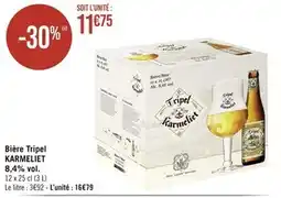 Casino Supermarchés KARMELIET Bière Tripel 8,4% vol offre