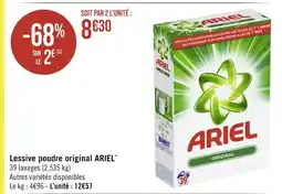 Casino Supermarchés ARIEL Lessive poudre original offre