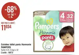 Casino Supermarchés PAMPERS Culottes bébé pants Harmonie offre