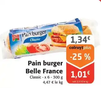 Colruyt Belle france - pain burger offre