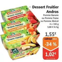 Colruyt Andros - dessert fruitier offre