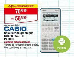 Cora x Carrefour Calculatrice graphique GRAPH 35+ E II PYTHON offre