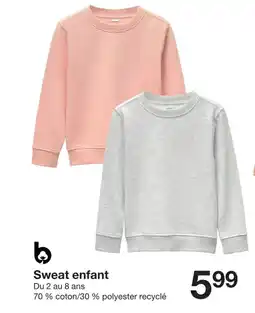 Zeeman Sweat enfant offre