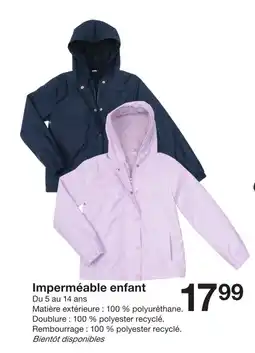Zeeman Imperméable enfant offre