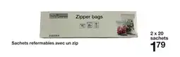 Zeeman Sachets refermables avec un zip offre
