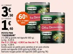 E.Leclerc PETITS POIS "CASSEGRAIN" offre
